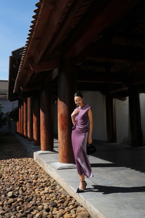 Sixdo Purple Taro Velvet Blouse